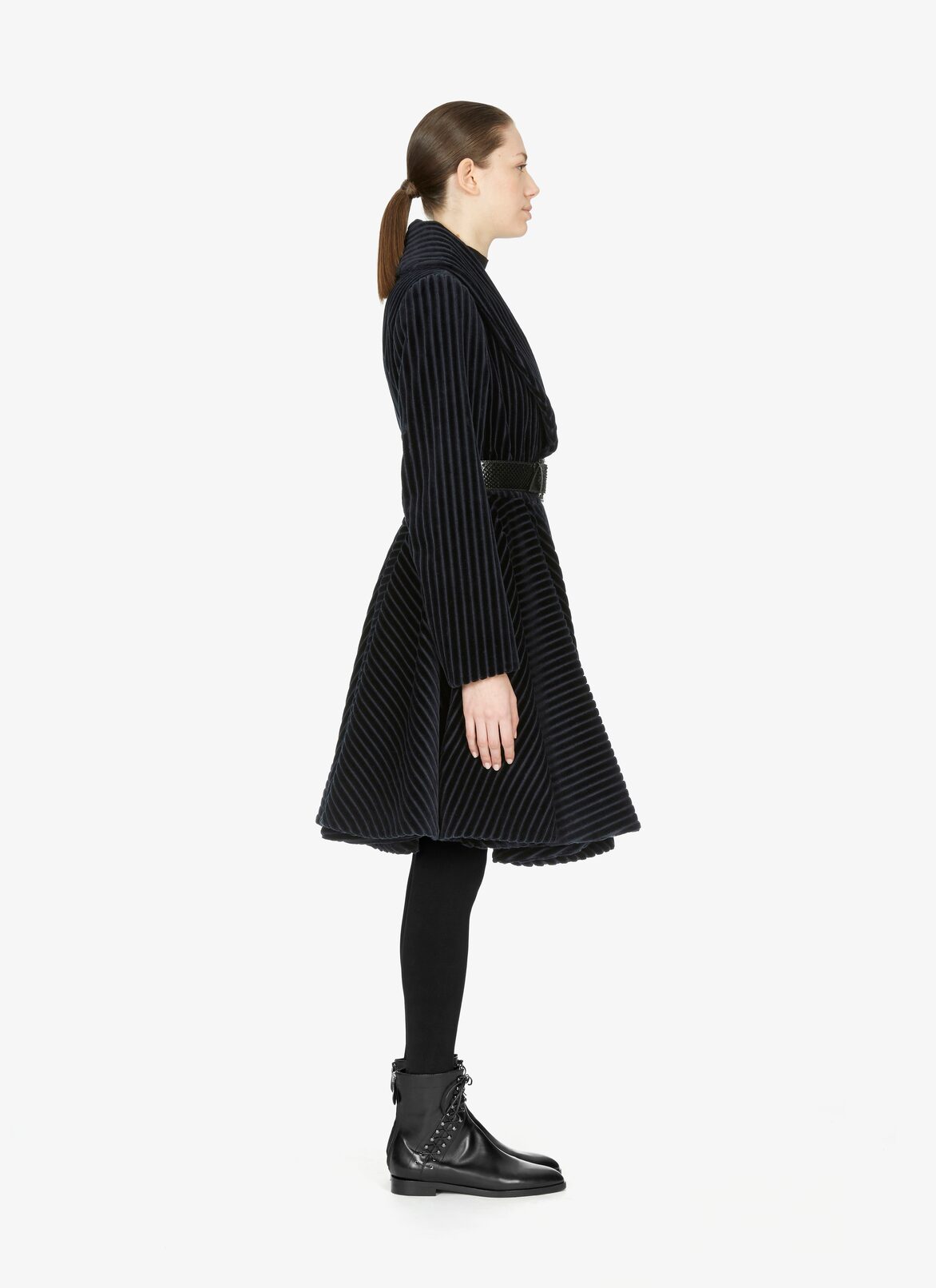 COAT VELOURS COTELE MAXI NIGHT ALAÏA NIGHT BLUE COAT VELOURS COTELE MAXI NIGHT